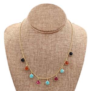 Collar de Piedras Preciosas Múltiples, Plata de Ley 925, Hecho a Mano, en Forma de Corazón, Chapado en Oro Rosa, Ajustable, para Compromiso, Boda, Fiesta - Product Image 4