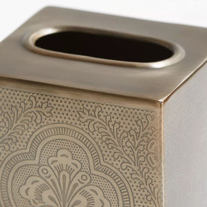 Porte-boîte à mouchoirs Elegance Boîte à mouchoirs en métal de forme carrée en acier inoxydable Boîte pour accessoires de restaurant d'hôtel Fournitures - Product Image 3