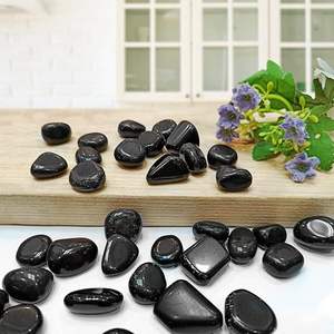 Pierres dégringolées de guérison en obsidienne noire de haute qualité-Soulagement du stress et croissance spirituelle-Énergie positive et cristal de fabrication de bijoux - Product Image 4