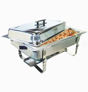 Rectangular Metal Food Serving Dish High Quality <b>Table</b> <b>Top</b> Food Warmer Buffet Display by Indian Metal World - Product Image 1