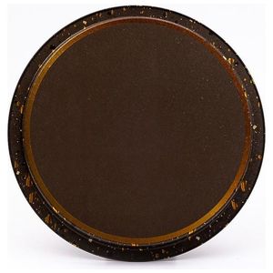 Plateau rond en métal de style vintage élégant Ø 315mm, plateau de service en terrazzo marron, forme carrée en matériau PP - Product Image 3