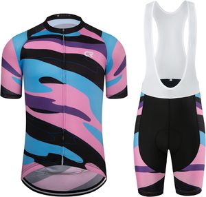 Camiseta de ciclismo con estampado de sublimación personalizada, conjunto de pantalones cortos con pechera, transpirable, de cuatro vías, tejido elástico activo, acolchado con Gel, traje de triatlón OEM - Product Image 6