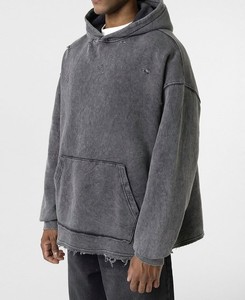 Sudadera con Capucha Vintage para Hombre, Personalizada, Lavado Ácido, 100% Algodón, Felpa Francesa, Corte Regular, Forrada, Transpirable, Secado Rápido, Impresión Serigráfica - Product Image 4