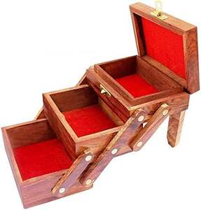 High End <b>Wooden</b> <b>Jewelry</b> Organizer <b>Box</b> Secure Locking System Customized Options for Premium Bedroom Decor Wholesale Price India - Product Image 2
