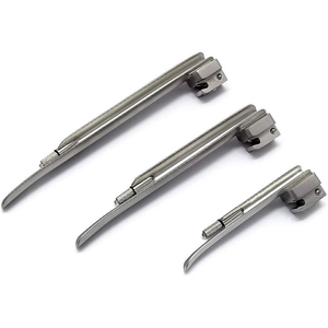 Laryngoscope with Miller Blades Set with <b>LED</b> <b>Lights</b>/<b>Fiber</b> <b>Optic</b>/Standard / Diagnostic Instruments ENT Device - Product Image 2