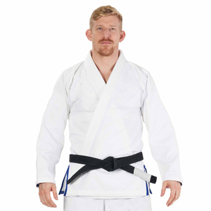 Karate Gi Uniforme Blanco Negro y Azul para Niños y Adultos Hecho en Pakistán Karate Gi Uniformes de Artes Marciales Tarifa Mayorista - Product Image 3