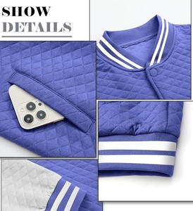 Chaqueta Universitaria, Chaqueta Informal con Bloques de Color y Botones para Hombre, para la Escuela, Béisbol, OEM, Chaquetas Universitarias Unisex de Alta Calidad - Product Image 4