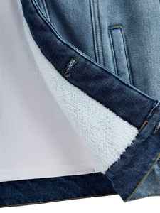 Nouvelle veste en jean élégante pour hommes, en coton, chaude, tendance, classique, coupe slim, logo personnalisé, décontractée, en jean pour hommes - Product Image 5