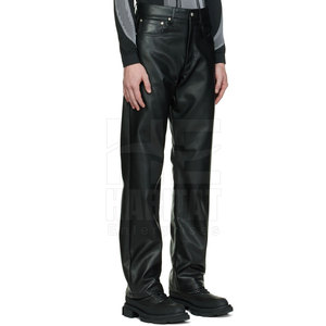 Pantalon en cuir pour homme avec logo personnalisé, durable, confortable, en cuir véritable, design élégant, style classique pour homme - Product Image 2