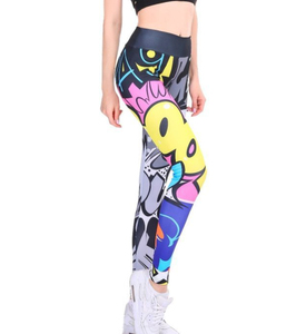 2025 dessin animé personnalisé 3D imprimé pantalons de Yoga pour les femmes taille haute vêtements de sport tissu respirant grande taille décontracté haut sport - Product Image 3