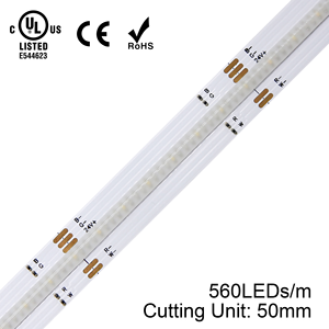 Bande LED COB RGBW haute densité 3000K 24V 12mm FPCB flexible sans points lumineux pour décoration intérieure et vitrine - Product Image 3