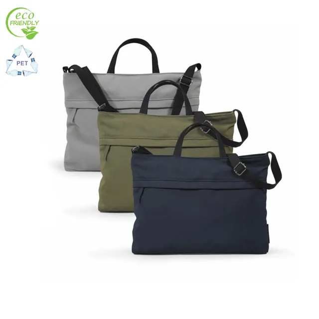 Stylish Eco-friendly Recycled PET canvas satchel bag shoulder bag for work office school