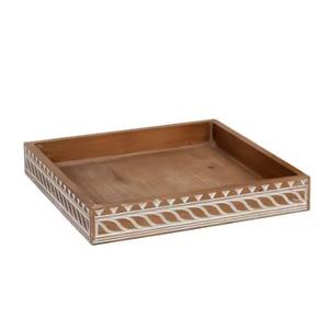 Plateaux à collations en bois durables, légers et parfaits pour les salons, les bars et les salons Plateaux de service - Product Image 6