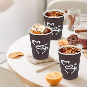 Vasos desechables aislados ecológicos impresos personalizados de 8 oz, diseño de papel de doble pared, gran capacidad para cafeterías y eventos - Product Image 2