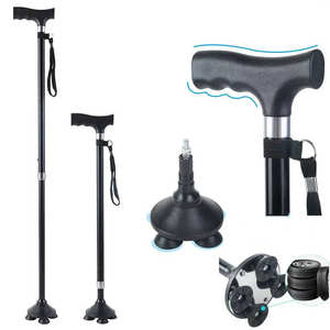 Vente en gros bon marché canne <span class=keywords><strong>télescopique</strong></span> canne <span class=keywords><strong>de</strong></span> voyage canne quatre pattes canne <span class=keywords><strong>de</strong></span> <span class=keywords><strong>marche</strong></span> pour vieil homme - Product Image 1