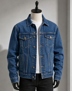 <b>Men's</b> Stylish Breathable Quick Dry 100% Cotton <b>Canvas</b> Jeans <b>Jacket</b> OEM Service Customizable High Quality Winter Season Sale! - Product Image 4