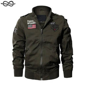 Chaqueta de piloto de estilo de vuelo de primavera para hombre, chaqueta de vuelo táctica con múltiples bolsillos, ropa de abrigo de motocicleta de otoño, Algodón ligero - Product Image 1