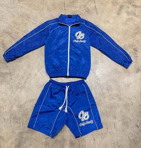 Conjuntos de pantalones cortos de nailon 2025, chándales cortavientos para hombre, conjunto de pantalones cortos de nailon de 2 piezas, ropa de calle de manga larga, chándal de nailon para hombre - Product Image 4