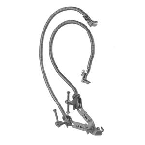 Retractor cerebral Leyla de acero inoxidable de alta calidad con 2 brazos flexibles y sistema de fijación para neurocirugía - Product Image 5