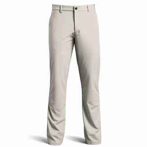 Pantalon habillé décontracté coupe ajustée pour homme Design chiné léger Devant plat Taille moyenne Motif droit Tissu peigné teint uni - Product Image 6