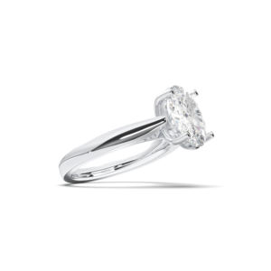 1.00 carats E-F/VVS-VS bague de fiançailles en diamant taille ovale 925 argent plaqué or fabriqué à la main tendance unisexe - Product Image 6