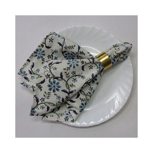 Serviettes de table de qualité supérieure, en satin, faites à la main, imprimées au bloc, 100 % coton pur, serviettes de table design pour la salle à manger, prix de gros - Product Image 1