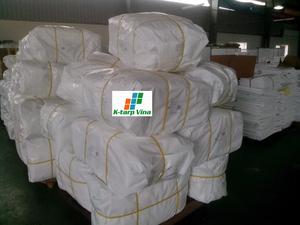 Alta calidad K-Tarp Vina PE Lona Color blanco Heavy Duty Mejor OEM ODM Fabricante de Vietnam Ofrece servicio de corte - Product Image 6
