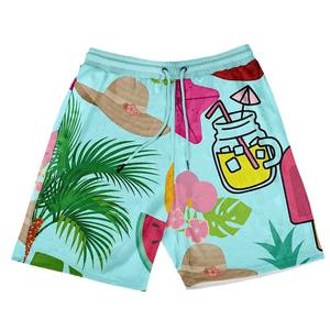 กางเกงขาสั้นระบายอากาศของผู้ชายกางเกงขาสั้นลำลองผ้าฝ้าย100% พิมพ์ลายตามสั่ง - Product Image 5