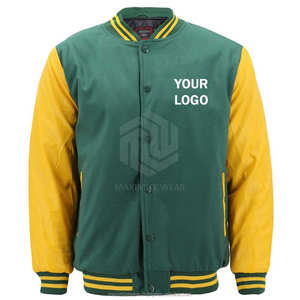 Customized Brand Varsity Jacket Patchwork Bomber Jacket for Baseball Basketball Teams Featuring Letterman Pocket Decoration - Product Image 1