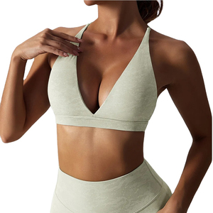 Logotipo personalizado Tallas grandes Gimnasio Top Cross Back Activewear Entrenamiento Yoga Bra High Impact Fitness Sports Bra para mujeres 2026 - Product Image 2