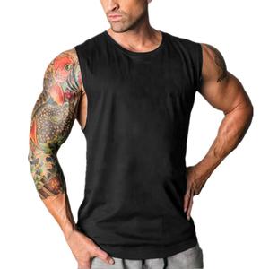 Débardeurs de sport pour hommes de qualité supérieure, respirants, en coton mélangé côtelé, débardeur d'entraînement en polyester de qualité supérieure, respirant - Product Image 1