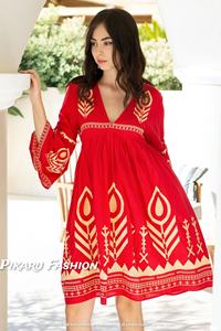 Nouveau produit à la mode pour femmes, broderie de styliste, robe courte à manches longues, tenue décontractée, robes d'occasion - Product Image 4