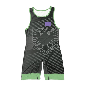 Singlet de lutte personnalisé sublimé, en tissu léger et respirant, idéal pour l'entraînement, la compétition et les tournois d'équipe - Product Image 1