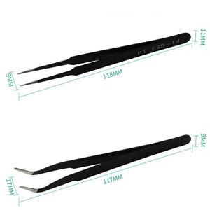 Pince à cils en acier inoxydable à taux réglable de qualité supérieure ensemble de 6 pièces fabriqué en usine bonne vente avec pointe pointue - Product Image 5