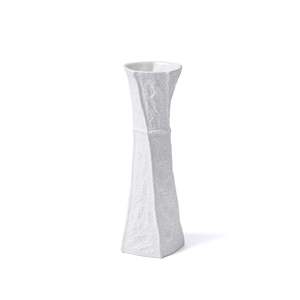 Licia Vase en céramique blanche 13x10x33 cm Vase en porcelaine - Product Image 1