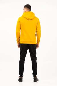 เสื้อฮู้ดดี้ผู้ชายผ้าเฟรนช์เทอร์รี่เนื้อหนา ทรงโอเวอร์ไซส์ ไหล่ตก ปักโลโก้แบบนูน ย้อมสีพื้น ปักลายโดย Ako - Product Image 2