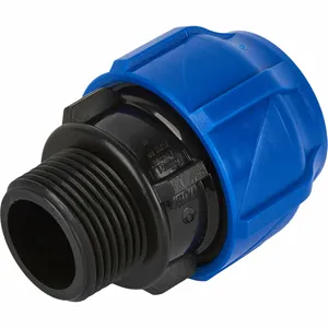 อะแดปเตอร์แบบเกลียวตัวผู้สูง3นิ้วอุปกรณ์ท่ออัด PP 75มม. พื้นผิวเรียบสูงสำหรับใช้ในอุตสาหกรรมการเกษตรขายส่ง - Product Image 2