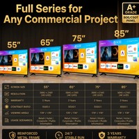 Téléviseur LED intelligent 4K professionnel pour hôtel et commerce, 55 pouces, écran en verre trempé, panneau CSOT de qualité A d'origine