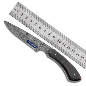 Cuchillo de Caza Damasco Hecho a Mano Personalizable DD-DAM-333, Hoja de Acero Damasco de 0.20 Pulgadas de Grosor, Empuñaduras de Palisandro y Cuero Vacuno - Product Image 4