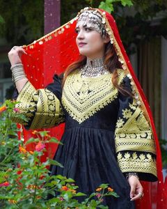 Vestido kuchi vintage étnico tribal, vestido Kuchi tradicional de fiesta Kuchi afgano/Pakistán multicolor vestido Kochi 3044 - Product Image 3