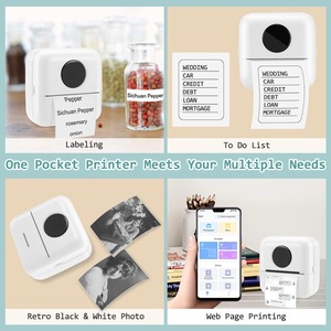 Mini-Drucker tragbarer Taschen-Thermodrucker Papier kabelloser intelligenter Drucker für Foto-Bild Büroreceipt-Etikett - Product Image 4
