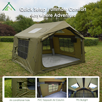 Tente gonflable Litai Anttour 8 m² vert olive, tente de camping 420D Oxford imperméable, colonne d'air, installation rapide, 2-3 personnes, quatre saisons AT-8