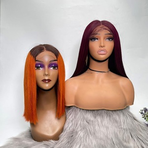 SUPER SOLDES : Perruque Lace Closure 2x4 à Raie Centrale, Cheveux Lisses, Couleurs Variées, Extension de Cheveux Vietnamiens - Product Image 3