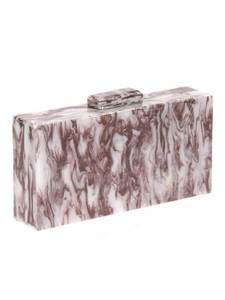 กระเป๋าคลัทช์สุดหรูเรซินอีพ็อกซี่รูปหัวใจสีที่กำหนดเองได้ทันสมัยไม้สไตล์เมทัลลิก - Product Image 2