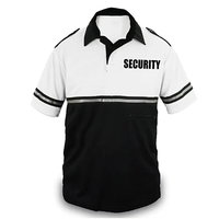 Camisa de Estilo Gótico para Guardia de Seguridad, con Bolsillo, Manga Corta, Estampado en Lona, Dos Tonos, Antiarrugas, Colores y Logotipo Personalizables