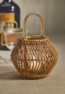 Candelabro decorativo de farol de ratán natural/decoración del hogar muebles de ratán Vintage hecho por vietnamita-con SISU - Product Image 2