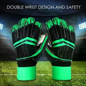Prix d'usine Gants de gardien de but de football professionnel personnalisés Gants d'entraînement antidérapants en cuir avec protection des doigts - Product Image 5