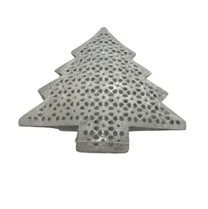 Новогоднее украшение ручной работы из ржавчины сварное железо X Mas елка серебряная фольга Рождественский орнамент висит для домашнего декора.