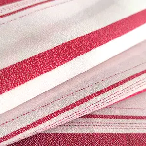 Nouveau design rayures rouges séchage rapide doux 100% polyester tissu tissé teint en fil écologique pour vêtements