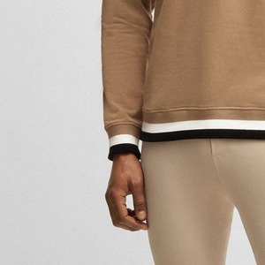 Sweat-shirt pour homme avec col montant et fermeture éclair quart, service OEM avec logo personnalisé, prix de gros, coupe confortable et décontractée, 2026 - Product Image 3